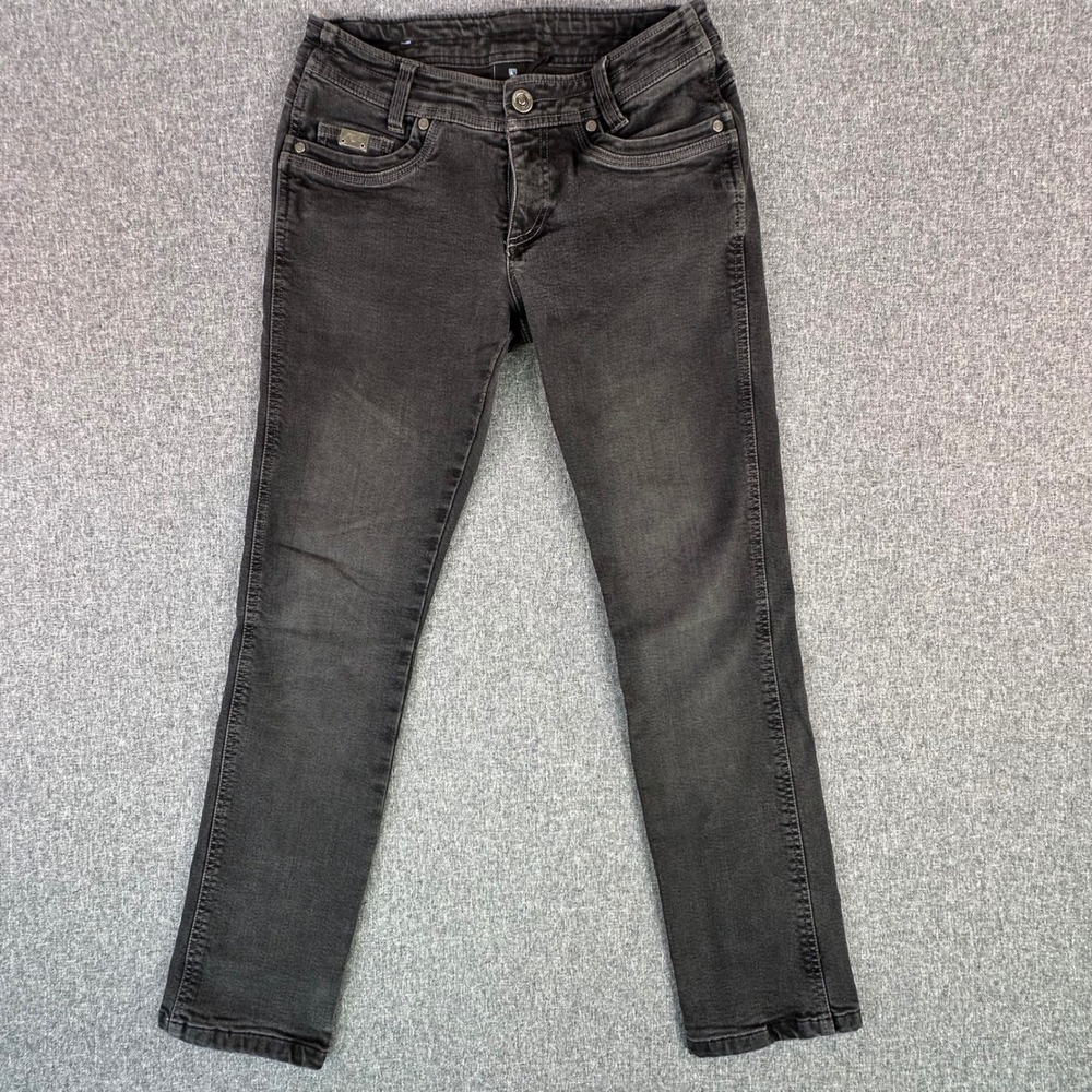 KUHL Jeans Womens 4 Short Faded Black Stretch Low Rise Outdoor Casual Excellent